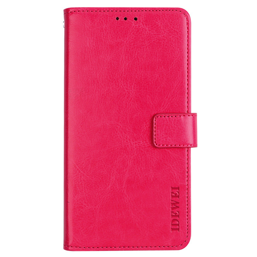 IDEWEI Crazy Horse Texture PU Leather Wallet Stand Case Phone Shell for Sony Xperia 5 III 5G
