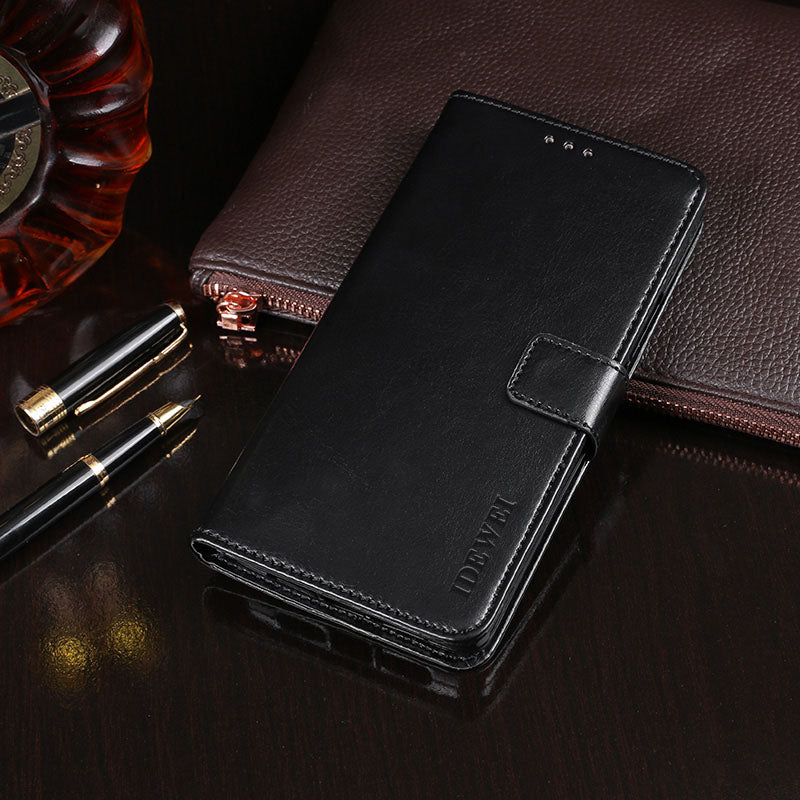 IDEWEI Crazy Horse Texture PU Leather Wallet Stand Case Phone Shell for Sony Xperia 5 III 5G