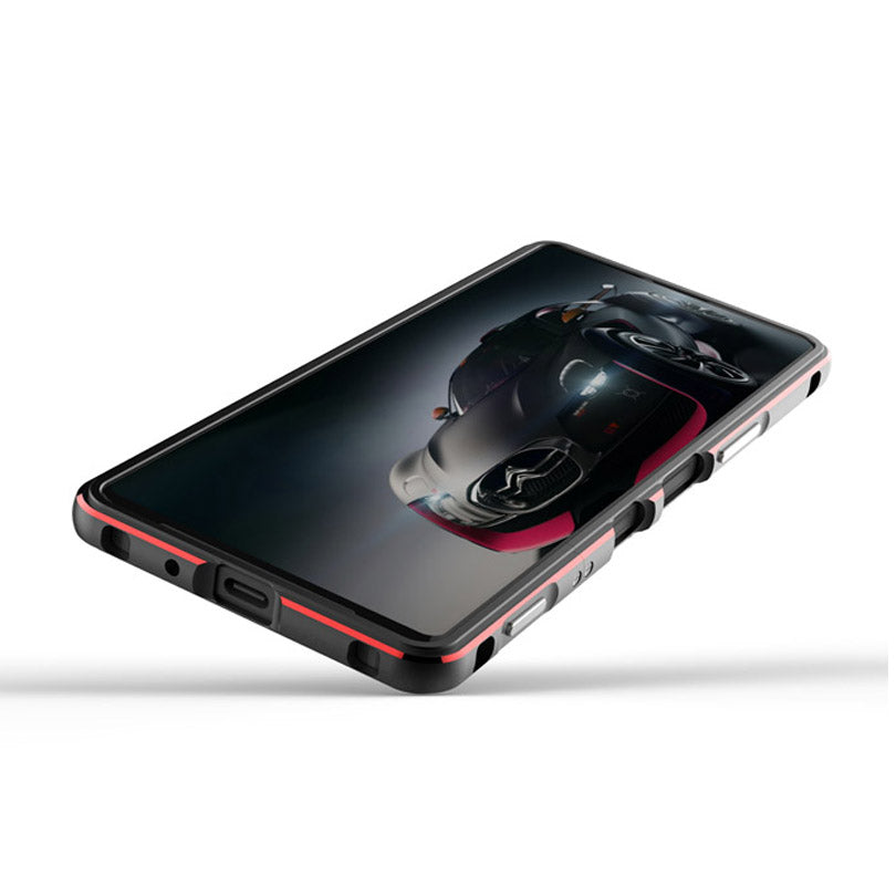 Polar Lights Style Metal Bumper Case Cover +Camera Lens Ring Protector for Sony Xperia 1 III 5G