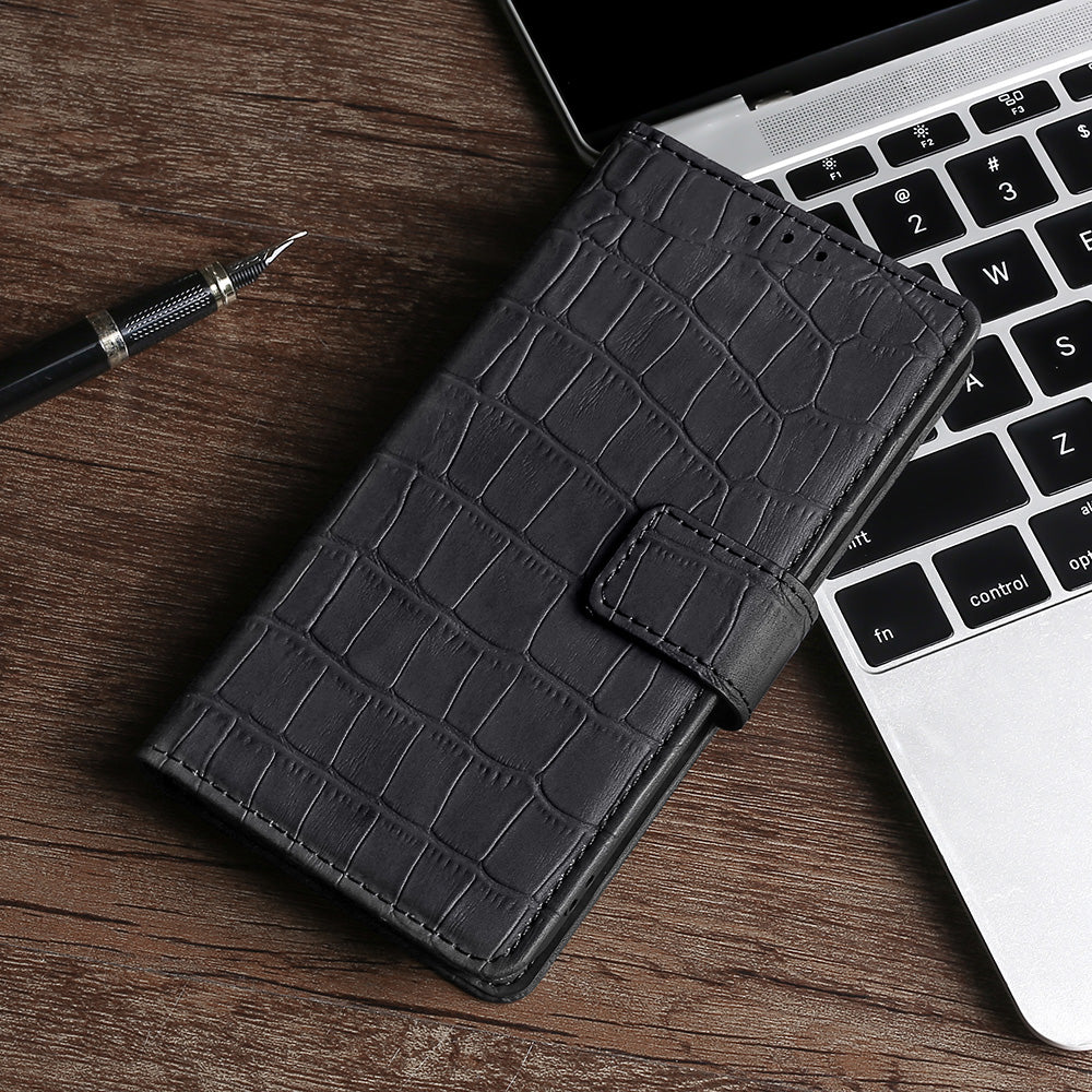Crocodile Texture Supporting Stand Wallet Leather Case Phone Cover Shell for Sony Xperia 5 III 5G