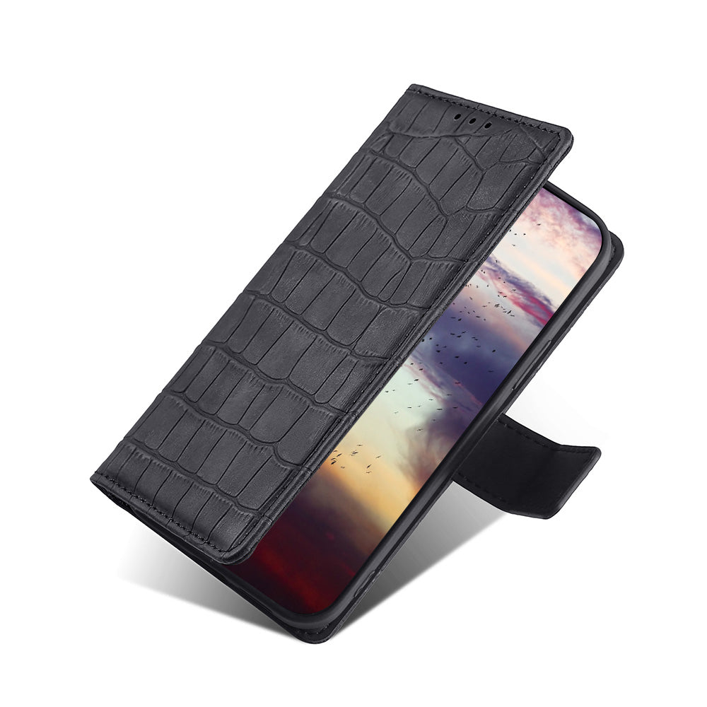 Crocodile Texture Supporting Stand Wallet Leather Case Phone Cover Shell for Sony Xperia 5 III 5G