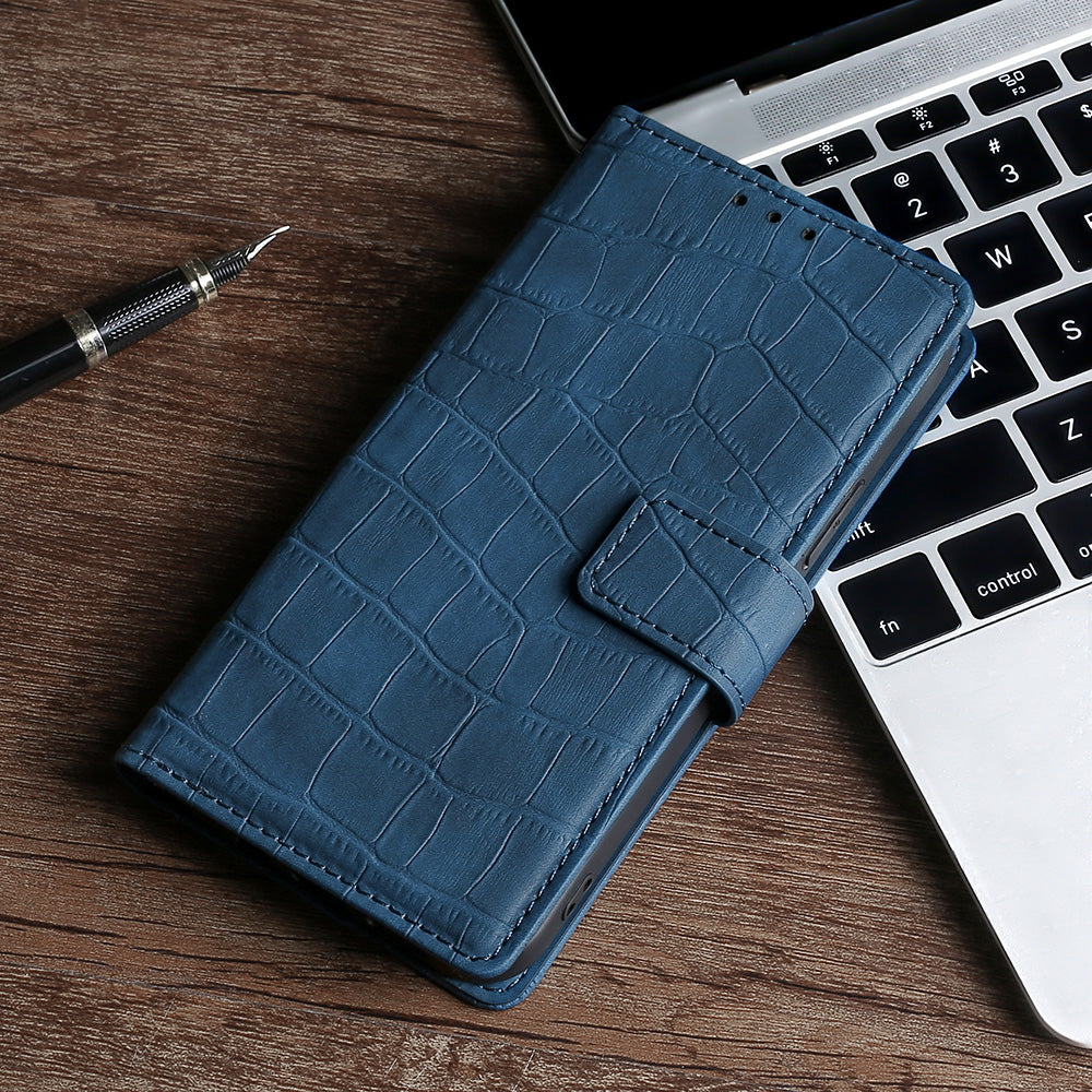 Crocodile Texture Supporting Stand Wallet Leather Case Phone Cover Shell for Sony Xperia 5 III 5G