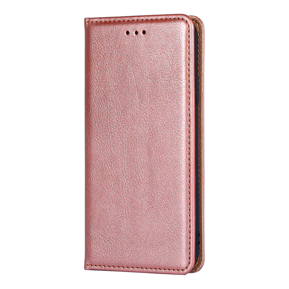Solid Color Auto-absorbed Closure PU Leather Wallet Stand Phone Shell Case for Sony Xperia 5 III 5G
