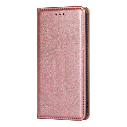 Solid Color Auto-absorbed Closure PU Leather Wallet Stand Phone Shell Case for Sony Xperia 5 III 5G