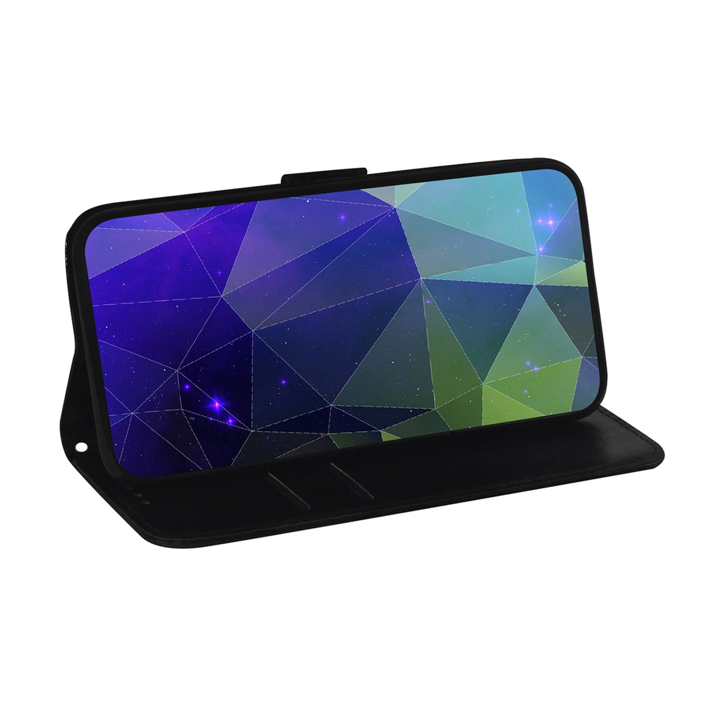 Mirror-like Surface Leather Phone Protective Cover Stand Wallet Case for Sony Xperia 5 III 5G