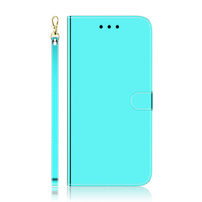 Mirror-like Surface Leather Phone Protective Cover Stand Wallet Case for Sony Xperia 5 III 5G
