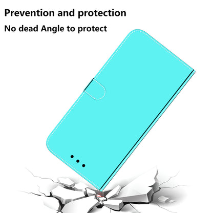 Mirror-like Surface Leather Phone Protective Cover Stand Wallet Case for Sony Xperia 5 III 5G