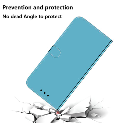 Mirror-like Surface Leather Phone Protective Cover Stand Wallet Case for Sony Xperia 5 III 5G