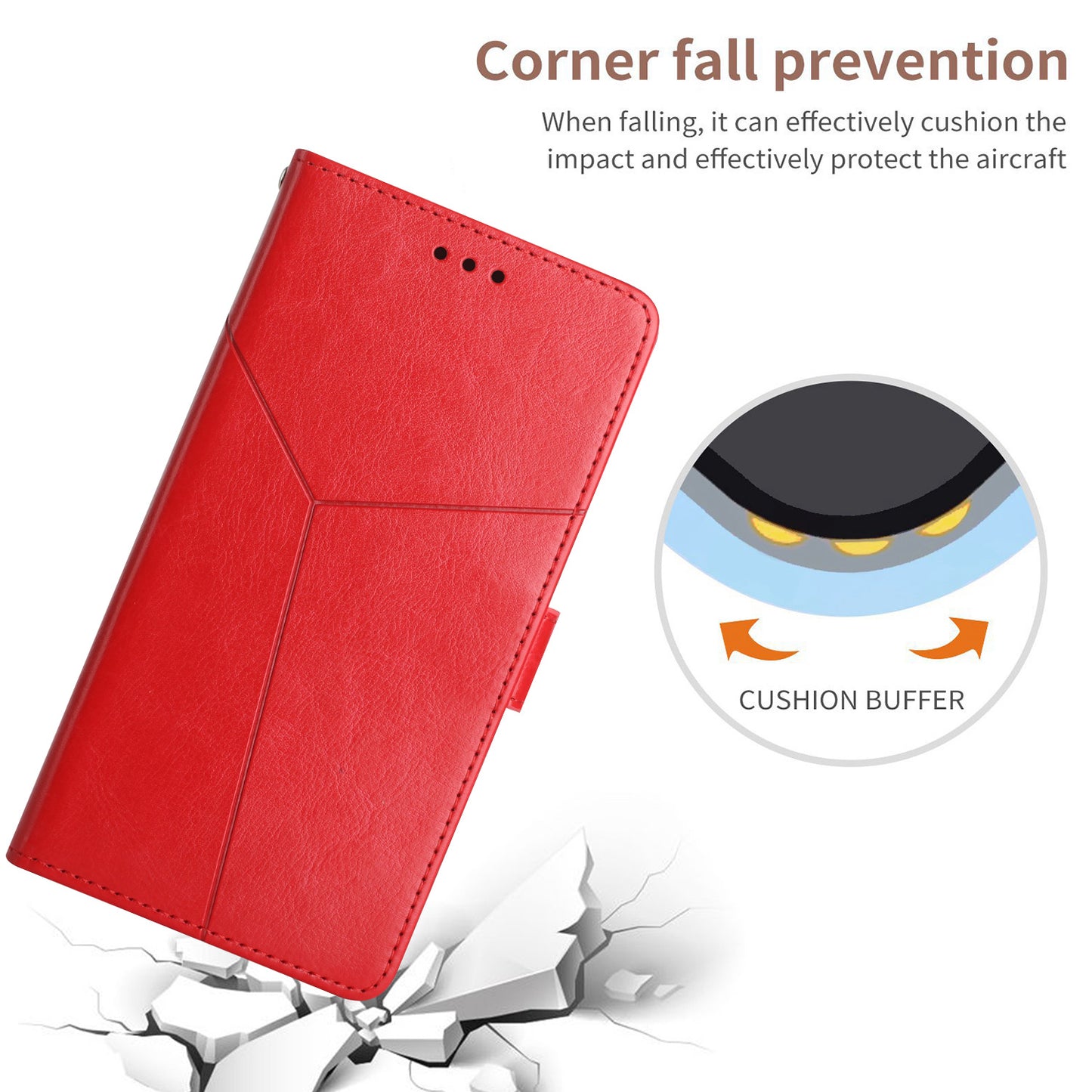 TPU+PU Leather Phone Case Stylish Y-shaped Line Imprinting Wallet Shell Stand Cover for Sony Xperia 5 III 5G