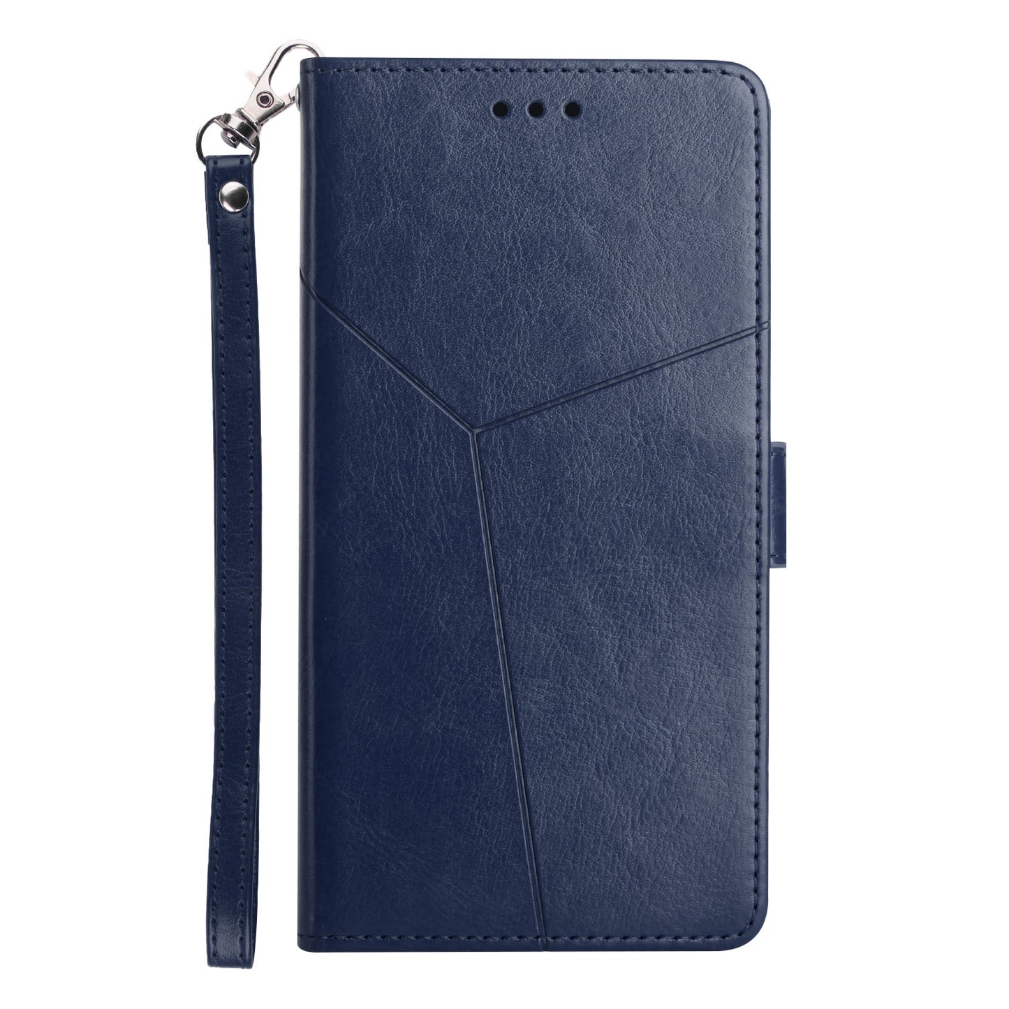 TPU+PU Leather Phone Case Stylish Y-shaped Line Imprinting Wallet Shell Stand Cover for Sony Xperia 5 III 5G
