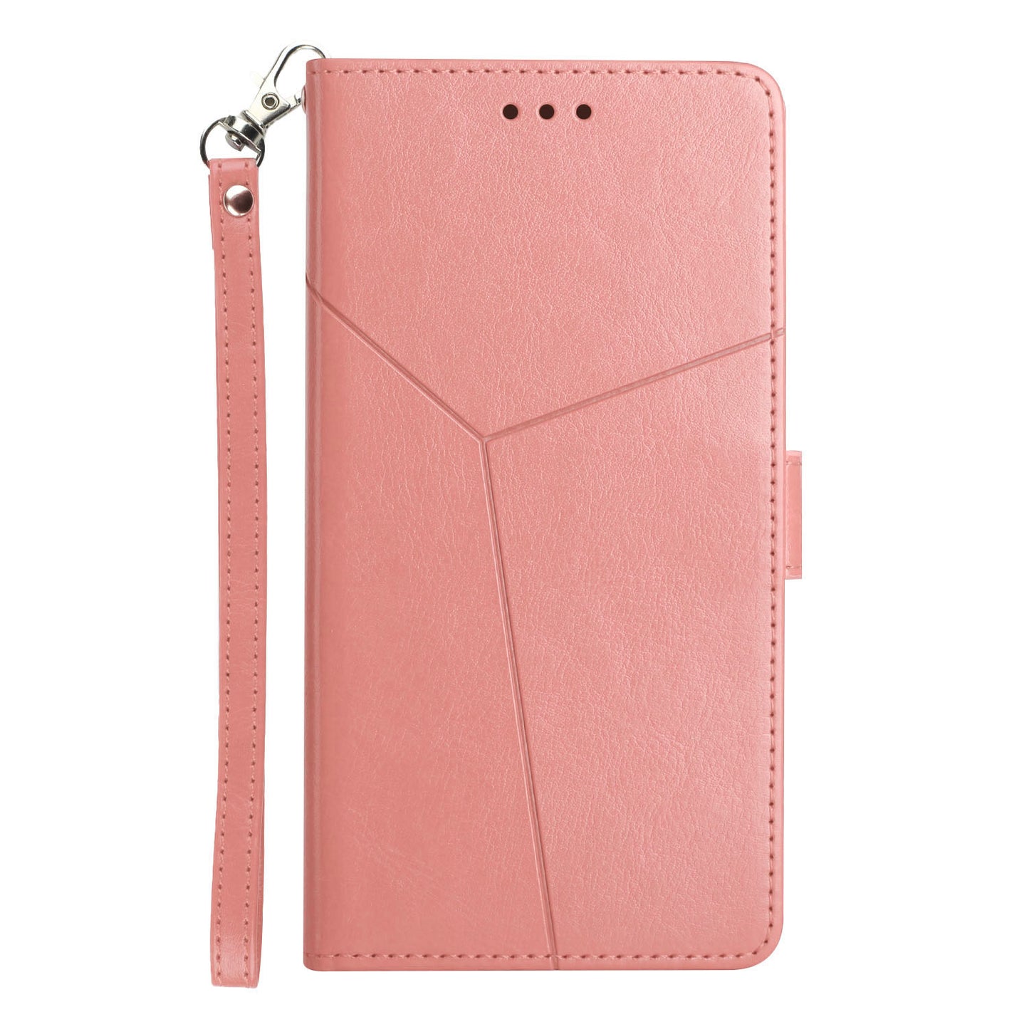 TPU+PU Leather Phone Case Stylish Y-shaped Line Imprinting Wallet Shell Stand Cover for Sony Xperia 5 III 5G