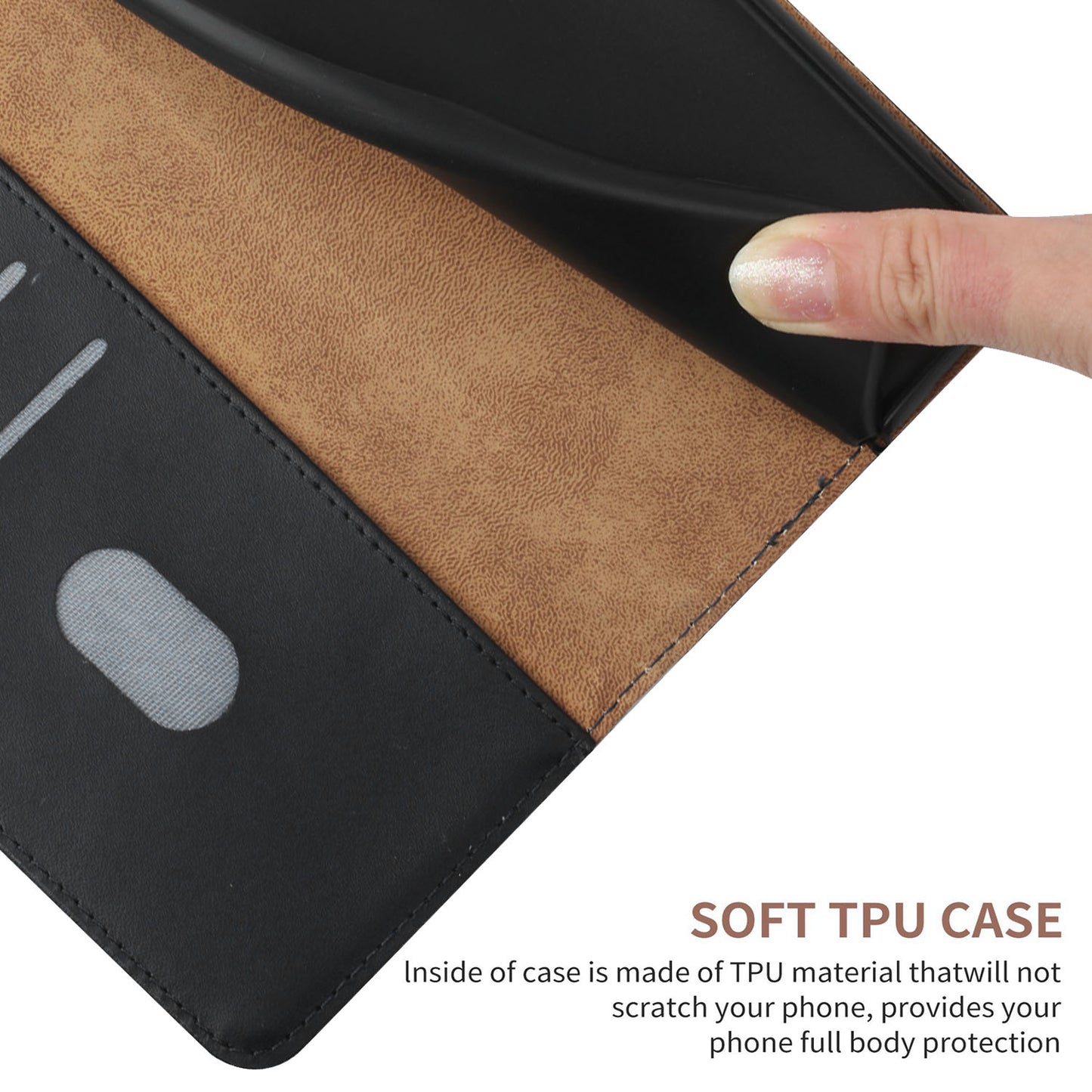 Smooth Touch Flip Phone Protector Genuine Leather Nappa Texture Multifunction Wallet Stand Good Protective Phone Case for Sony Xperia 5 III 5G