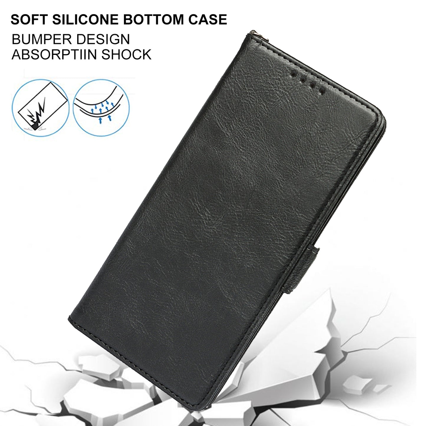 RFID Blocking Anti-fall Flip Phone Case Magnetic Closure Wallet Phone Cover with Strap and Supporting Stand for Sony Xperia 5 II