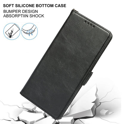 RFID Blocking Anti-fall Flip Phone Case Magnetic Closure Wallet Phone Cover with Strap and Supporting Stand for Sony Xperia 5 II