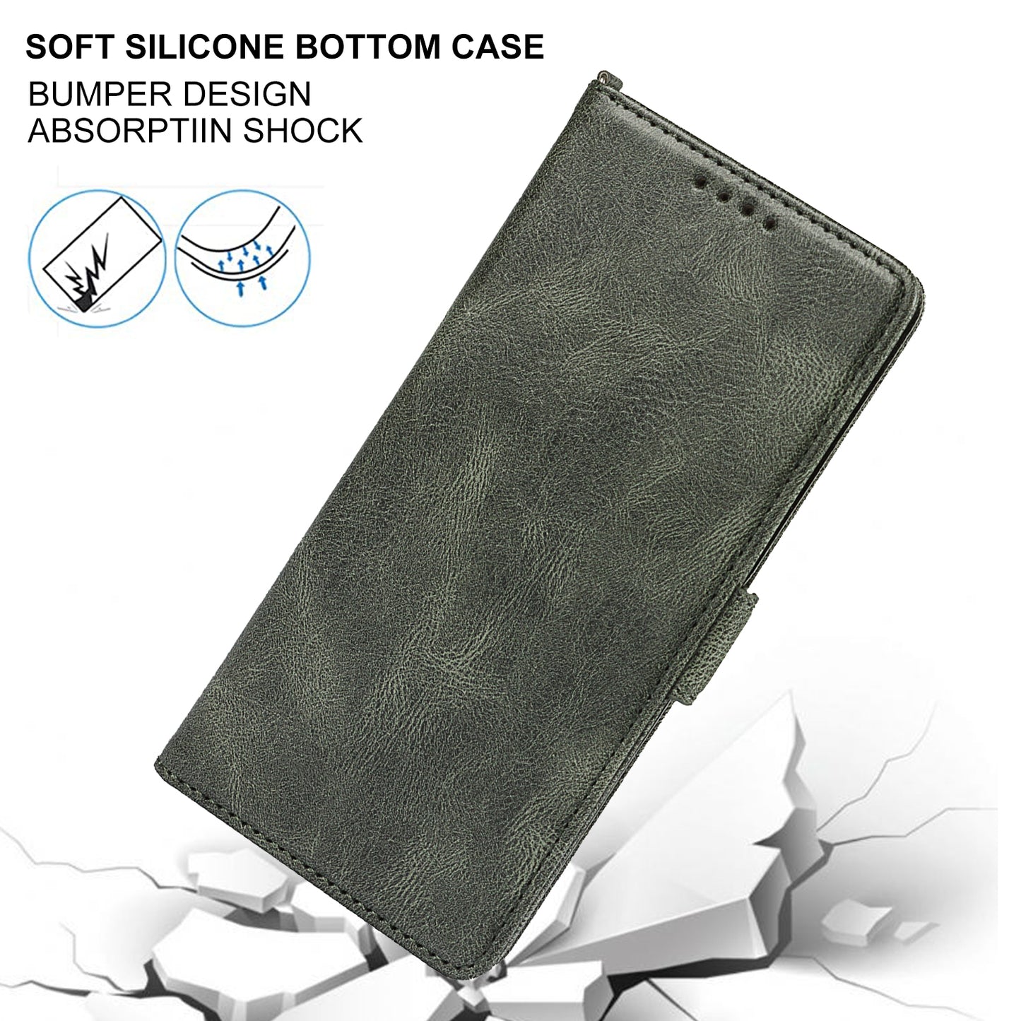 RFID Blocking Anti-fall Flip Phone Case Magnetic Closure Wallet Phone Cover with Strap and Supporting Stand for Sony Xperia 5 II