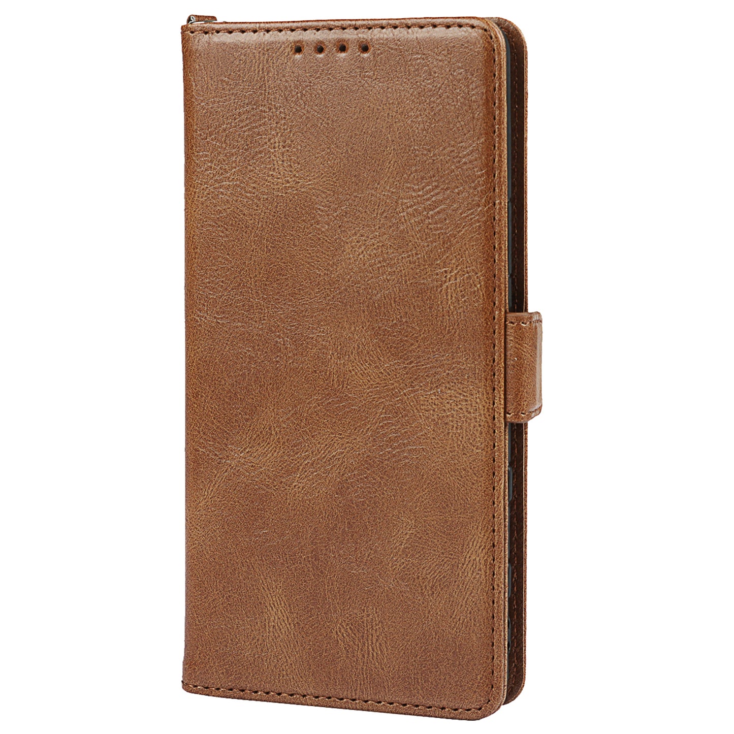 RFID Blocking Anti-fall Flip Phone Case Magnetic Closure Wallet Phone Cover with Strap and Supporting Stand for Sony Xperia 5 II