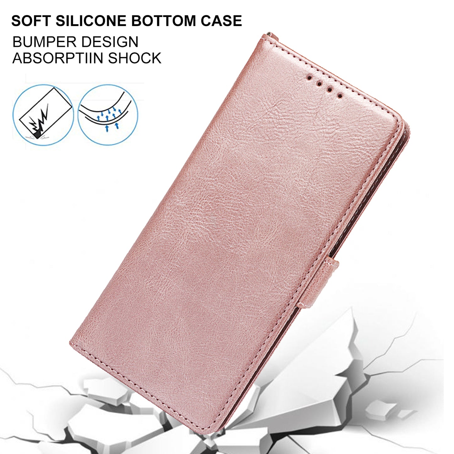 RFID Blocking Anti-fall Flip Phone Case Magnetic Closure Wallet Phone Cover with Strap and Supporting Stand for Sony Xperia 5 II