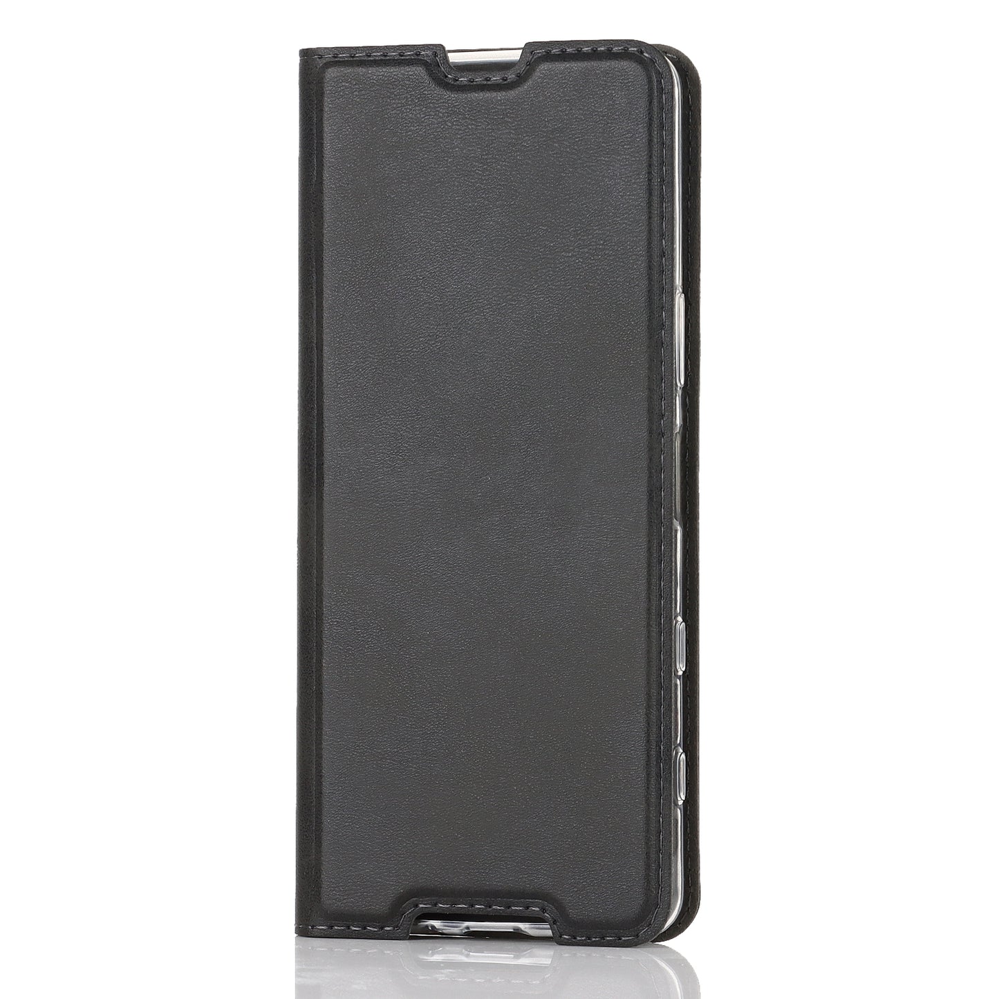 Wrist Strap Textured PU Leather Card Holder Drop-proof Phone Cover Stand Phone Shell for Sony Xperia 5 III 5G