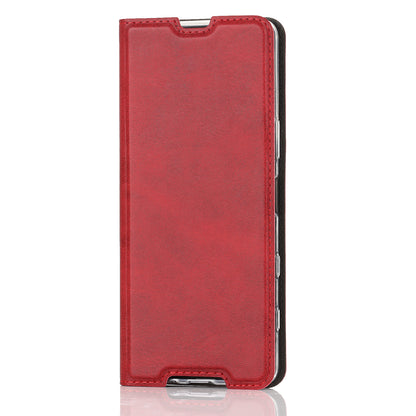 Wrist Strap Textured PU Leather Card Holder Drop-proof Phone Cover Stand Phone Shell for Sony Xperia 5 III 5G