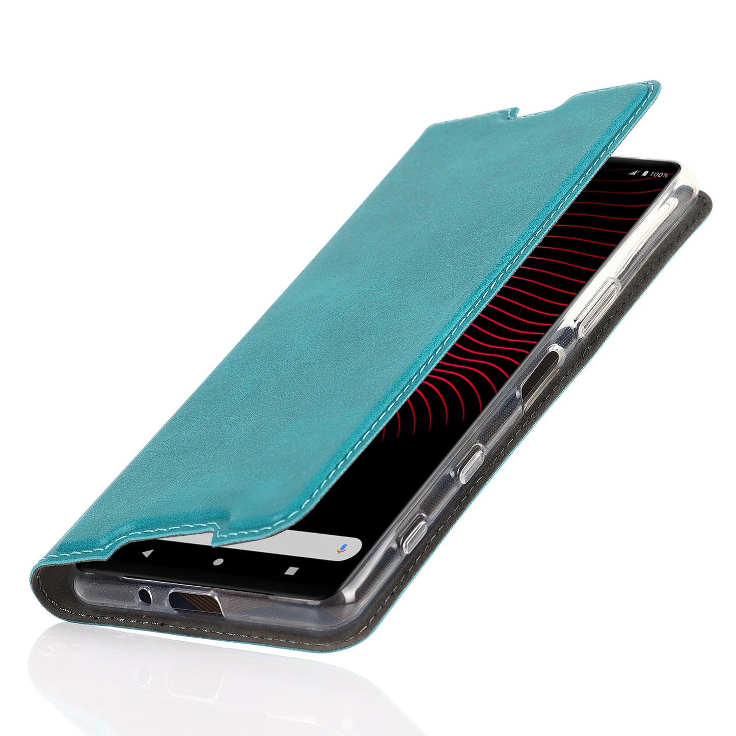 Wrist Strap Textured PU Leather Card Holder Drop-proof Phone Cover Stand Phone Shell for Sony Xperia 5 III 5G
