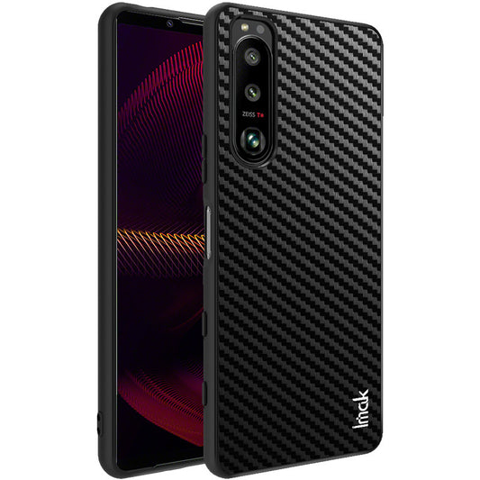 IMAK LX-5 Series Scratch-resistant PU Leather Coated PC + TPU Cover Phone Case with Screen Protector for Sony Xperia 5 III 5G