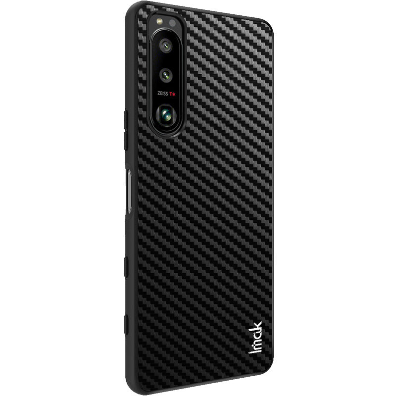 IMAK LX-5 Series Scratch-resistant PU Leather Coated PC + TPU Cover Phone Case with Screen Protector for Sony Xperia 5 III 5G