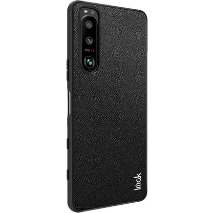 IMAK LX-5 Series Scratch-resistant PU Leather Coated PC + TPU Cover Phone Case with Screen Protector for Sony Xperia 5 III 5G