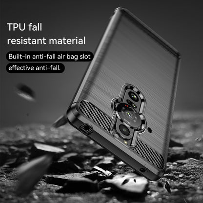1.8mm Flexible TPU Anti-Scratch Carbon Fiber Brushed Protective Case Cover for Sony Xperia Pro-I