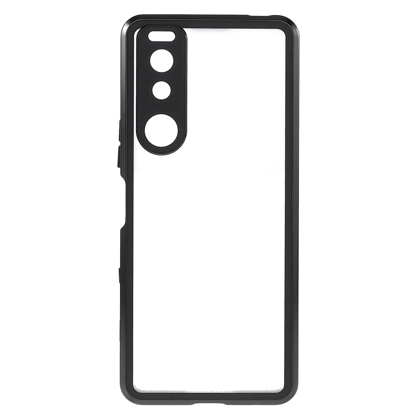 Metal Frame + Tempered Glass + PC Hybrid Cover Magnetic Closure Phone Case for Sony Xperia 5 III 5G