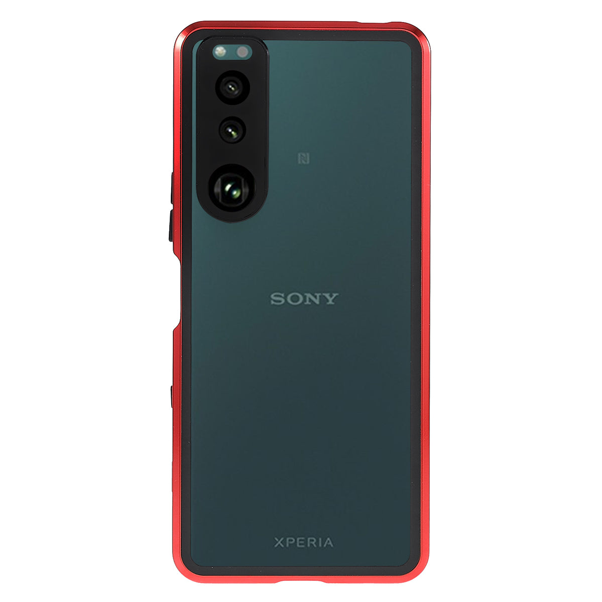 Metal Frame + Tempered Glass + PC Hybrid Cover Magnetic Closure Phone Case for Sony Xperia 5 III 5G