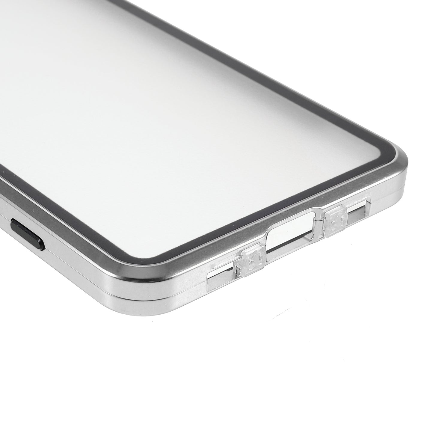 Metal Frame + Tempered Glass + PC Hybrid Cover Magnetic Closure Phone Case for Sony Xperia 5 III 5G