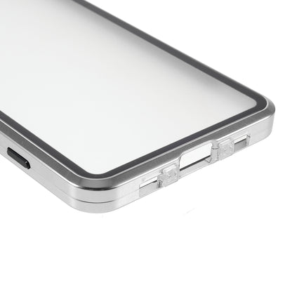 Metal Frame + Tempered Glass + PC Hybrid Cover Magnetic Closure Phone Case for Sony Xperia 5 III 5G