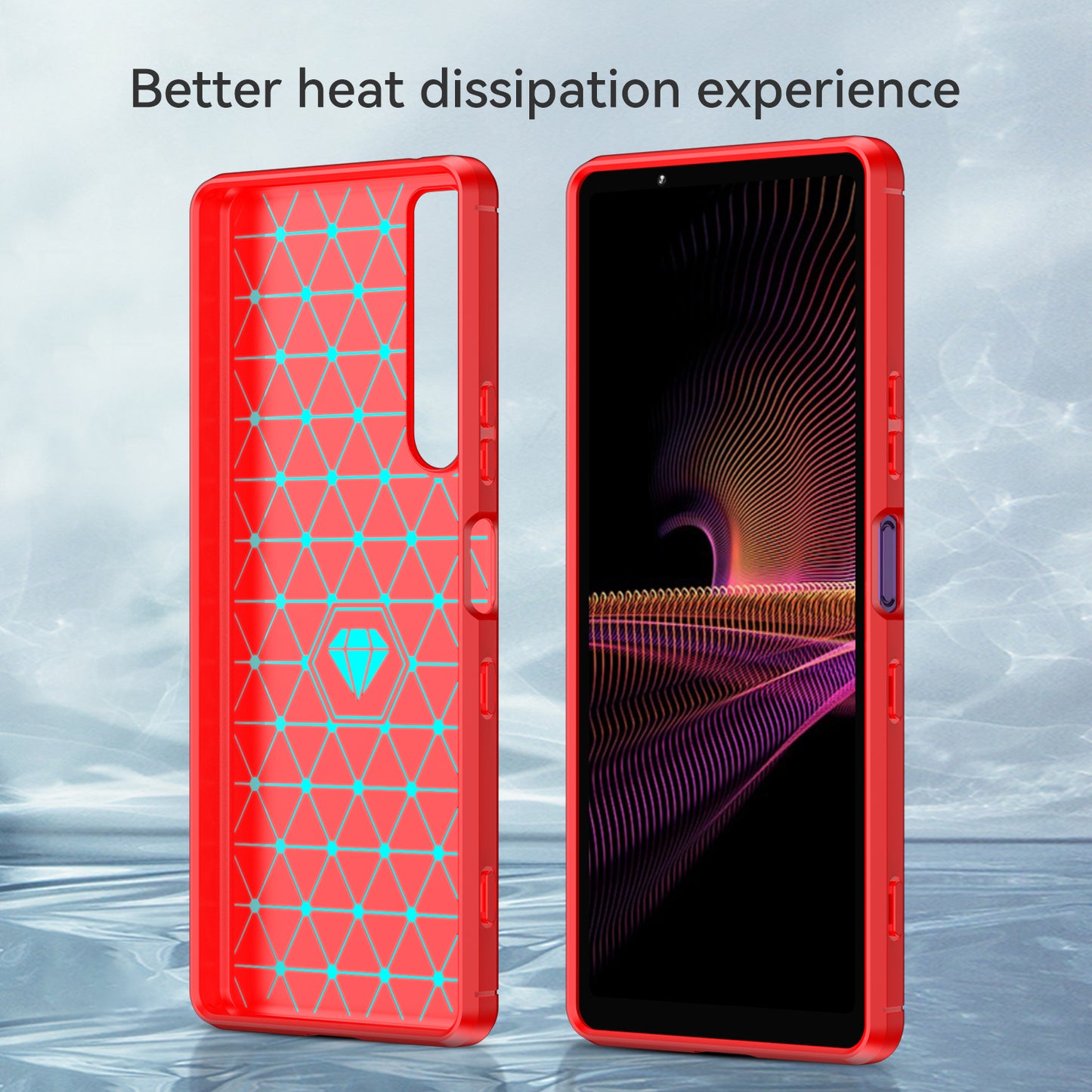 1.8mm TPU Case Carbon Fiber Texture Fine Workmanship Brushed Surface Bendable Phone Cover for Sony Xperia 1 III 5G