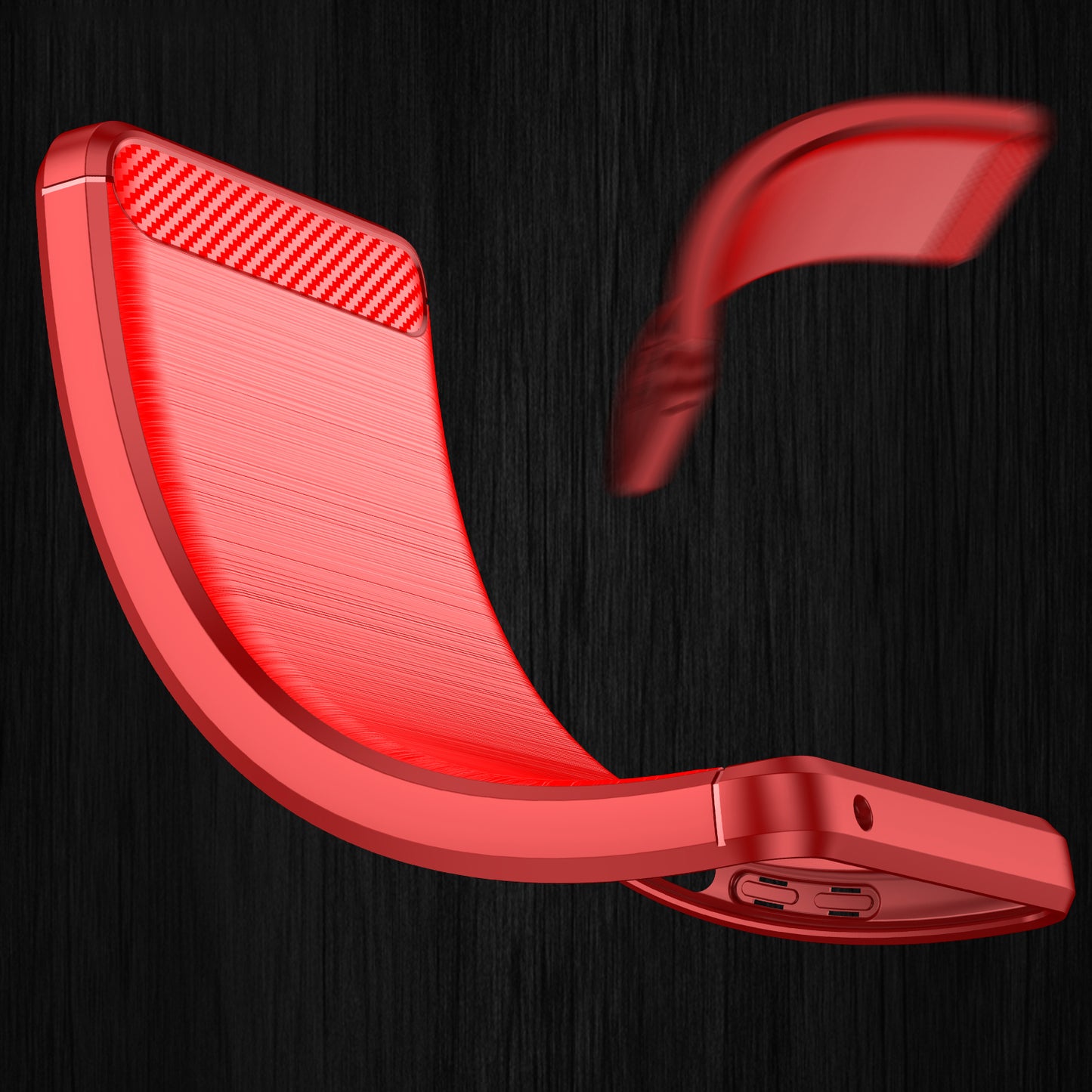 1.8mm Brushed Surface TPU Case Carbon Fiber Texture Phone Back Protector Cover for Sony Xperia 5 III 5G