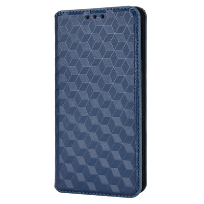 For Sony Xperia 5 III 5G Rhombus Imprinted PU Leather Flip Case Stand Magnetic Absorption Wallet Folio Soft TPU Bumper Protective Cover