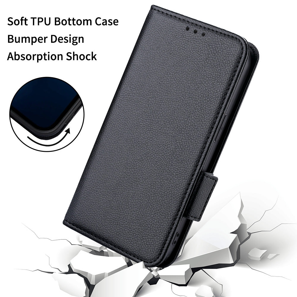 For Sony Xperia 1 III 5G Shockproof Phone Case Litchi Texture PU Leather Stand Wallet Protective Cover