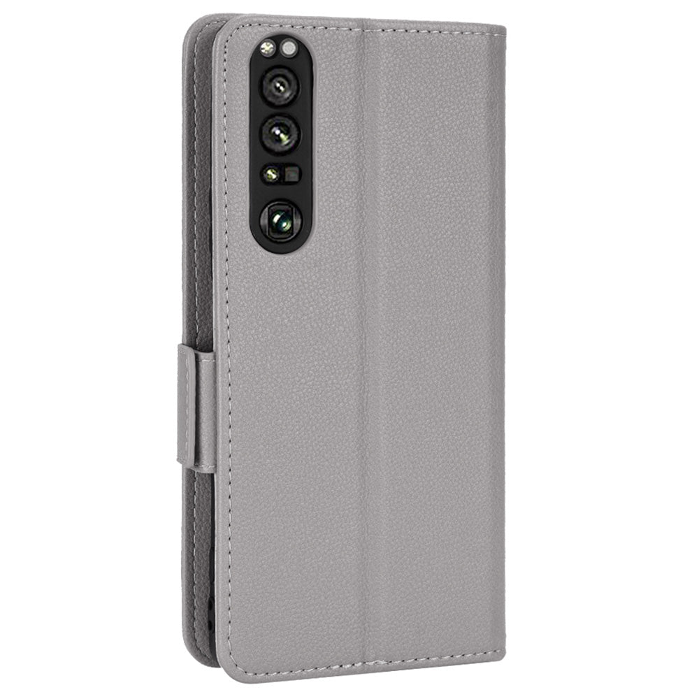 For Sony Xperia 1 III 5G Shockproof Phone Case Litchi Texture PU Leather Stand Wallet Protective Cover