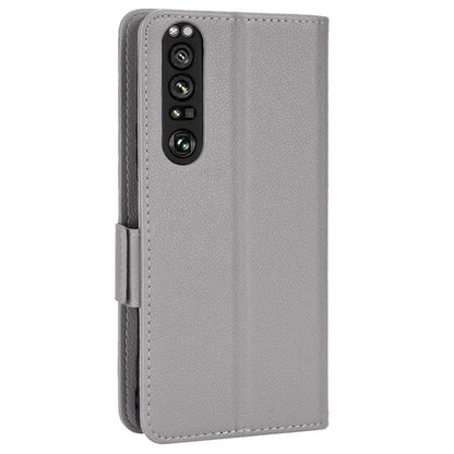 For Sony Xperia 1 III 5G Shockproof Phone Case Litchi Texture PU Leather Stand Wallet Protective Cover