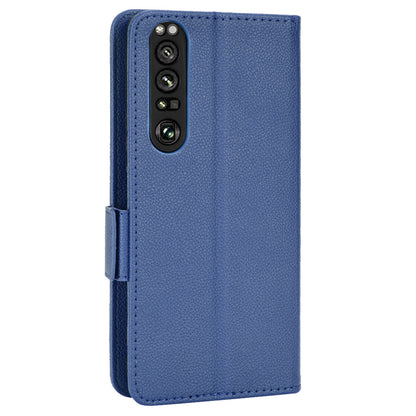 For Sony Xperia 1 III 5G Shockproof Phone Case Litchi Texture PU Leather Stand Wallet Protective Cover