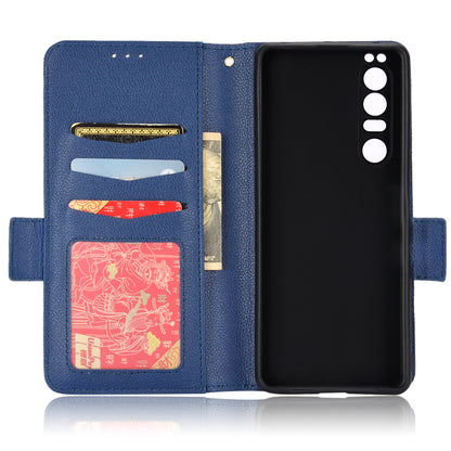 For Sony Xperia 1 III 5G Shockproof Phone Case Litchi Texture PU Leather Stand Wallet Protective Cover