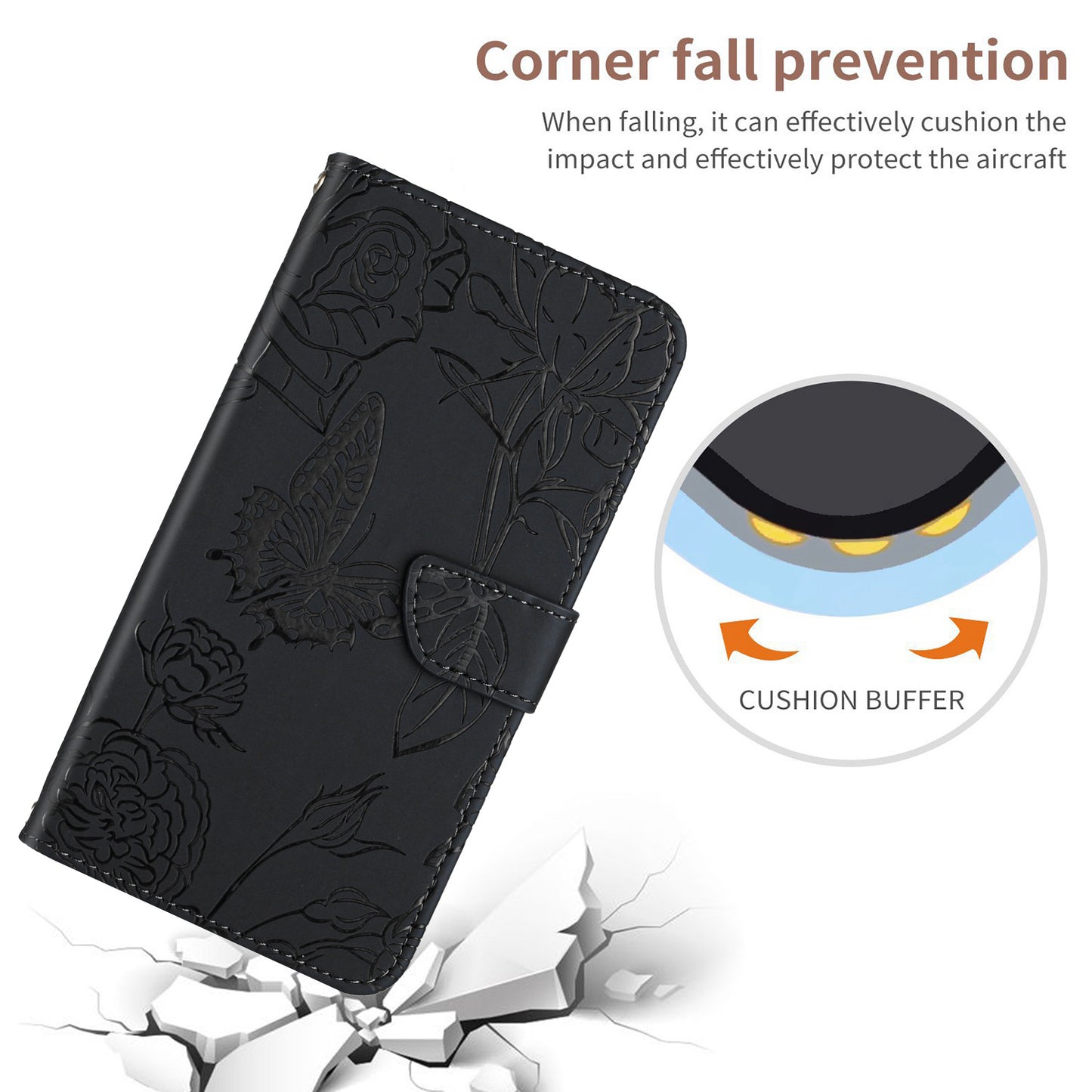 For Sony Xperia 5 III 5G PU Leather Phone Case Skin-touch Feeling Phone Bag Phone Cover Stand Butterfly Flowers Imprinting Pattern Wallet with Shoulder Strap