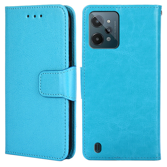 For Realme C31 Wallet Phone Case PU Leather Magnetic Clasp Stand Flip Cover