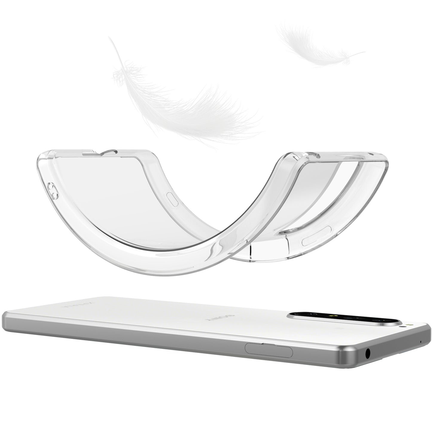 TPU Case for Sony Xperia 1 IV, Fingerprint-free Crystal Clear Mobile Phone Cover