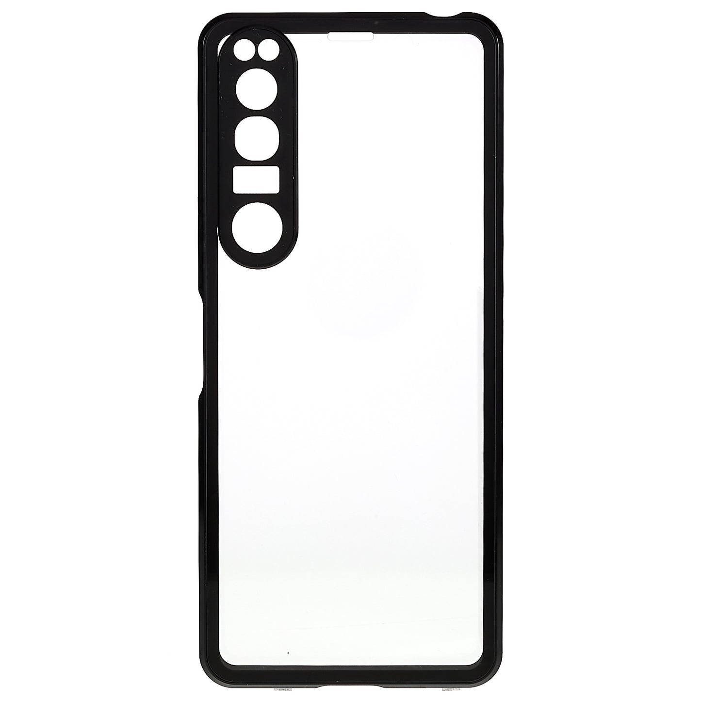 For Sony Xperia 1 IV 5G Anti-drop Anti-wear Metal Frame + Tempered Glass + PC Hybrid Cover Magnetic Closure Phone Shell Case