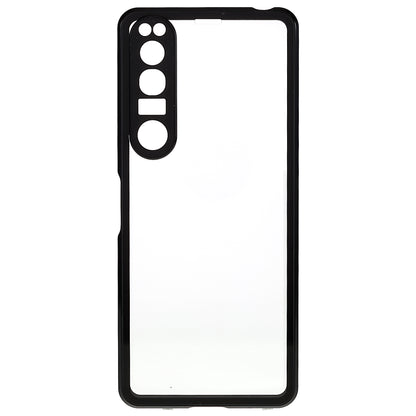 For Sony Xperia 1 IV 5G Anti-drop Anti-wear Metal Frame + Tempered Glass + PC Hybrid Cover Magnetic Closure Phone Shell Case