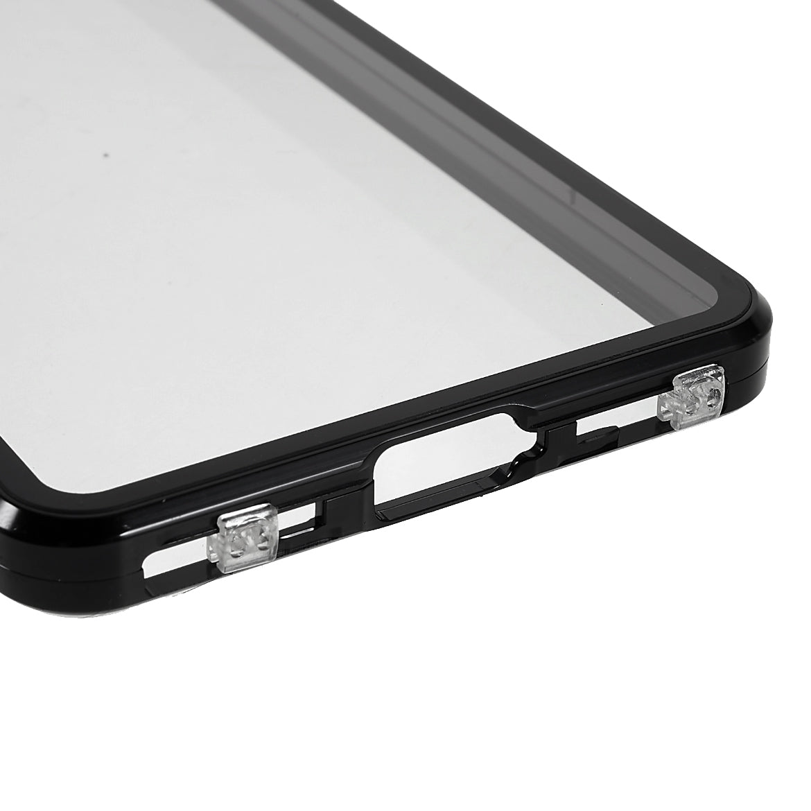 For Sony Xperia 1 IV 5G Anti-drop Anti-wear Metal Frame + Tempered Glass + PC Hybrid Cover Magnetic Closure Phone Shell Case