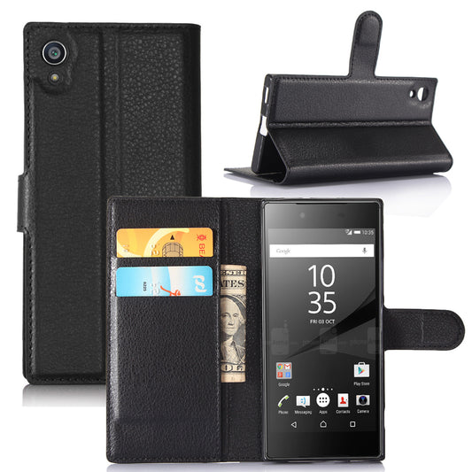 Litchi Grain Wallet Stand Leather Mobile Case for Sony Xperia XA1