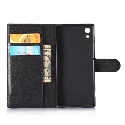 Litchi Grain Wallet Stand Leather Mobile Case for Sony Xperia XA1