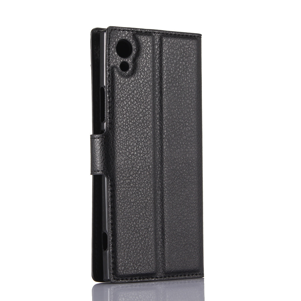 Litchi Grain Wallet Stand Leather Mobile Case for Sony Xperia XA1