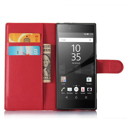 Litchi Grain Wallet Stand Leather Mobile Case for Sony Xperia XA1